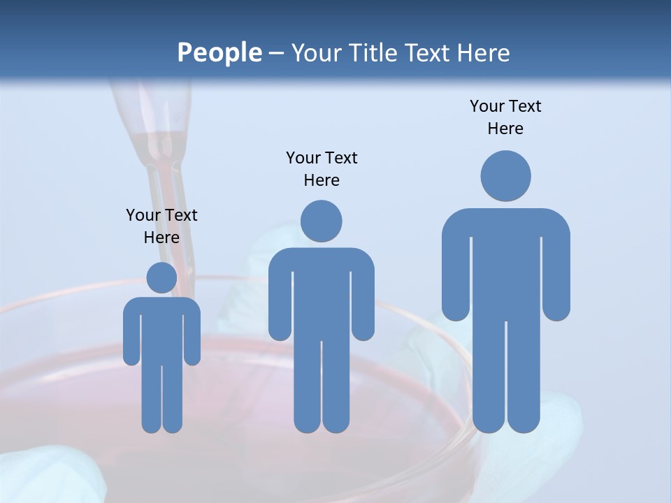 A Red Liquid In A Bowl With Gloves On It PowerPoint Template