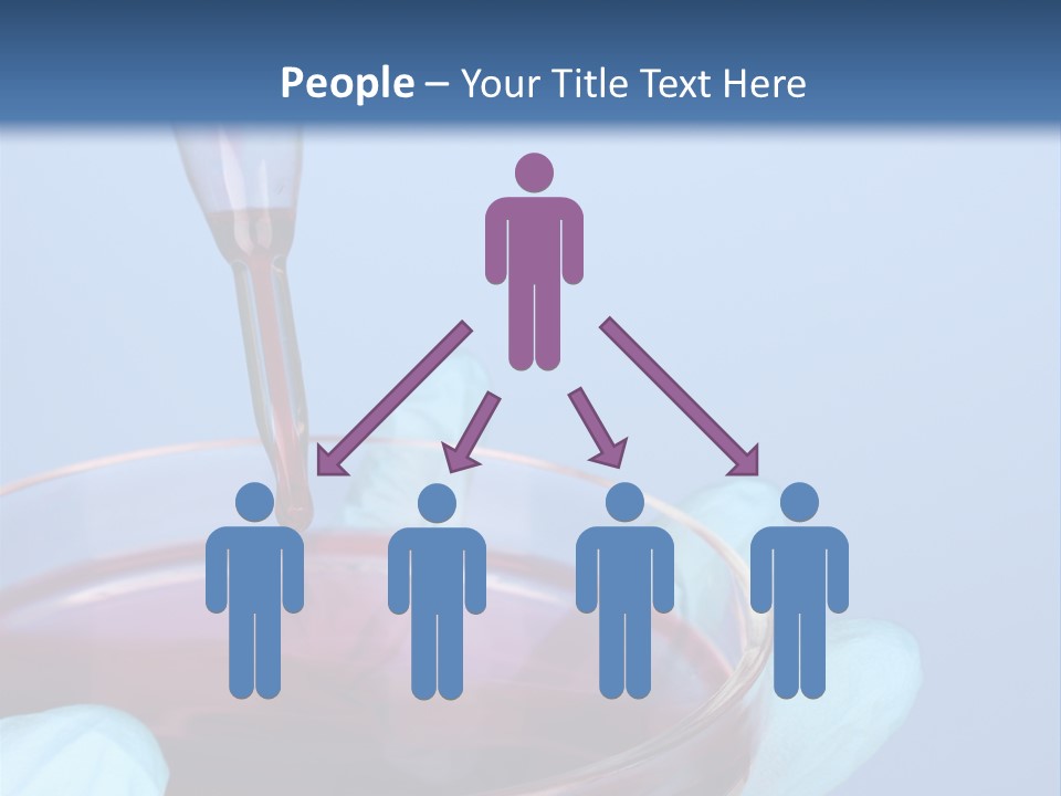 A Red Liquid In A Bowl With Gloves On It PowerPoint Template