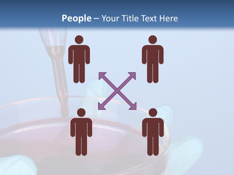 A Red Liquid In A Bowl With Gloves On It PowerPoint Template