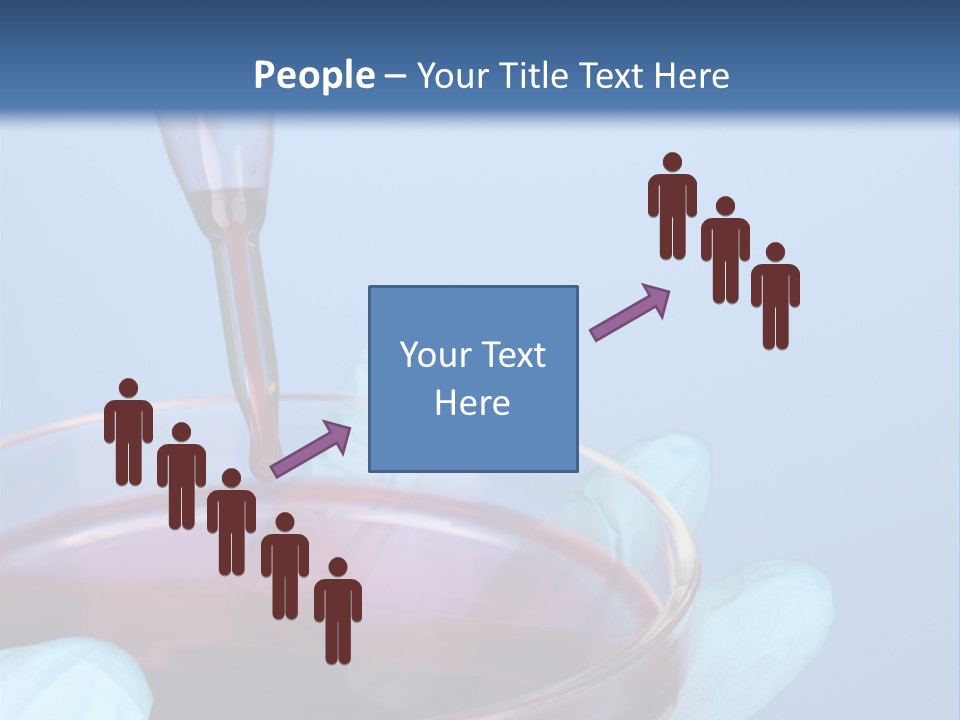A Red Liquid In A Bowl With Gloves On It PowerPoint Template