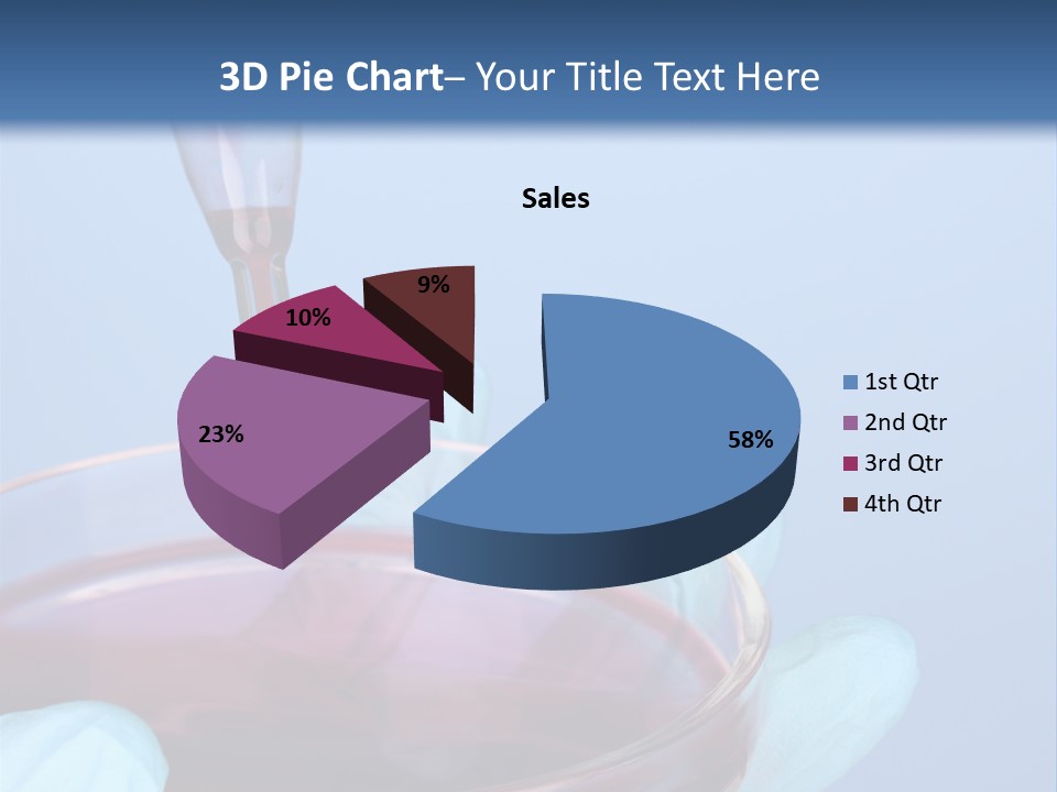 A Red Liquid In A Bowl With Gloves On It PowerPoint Template