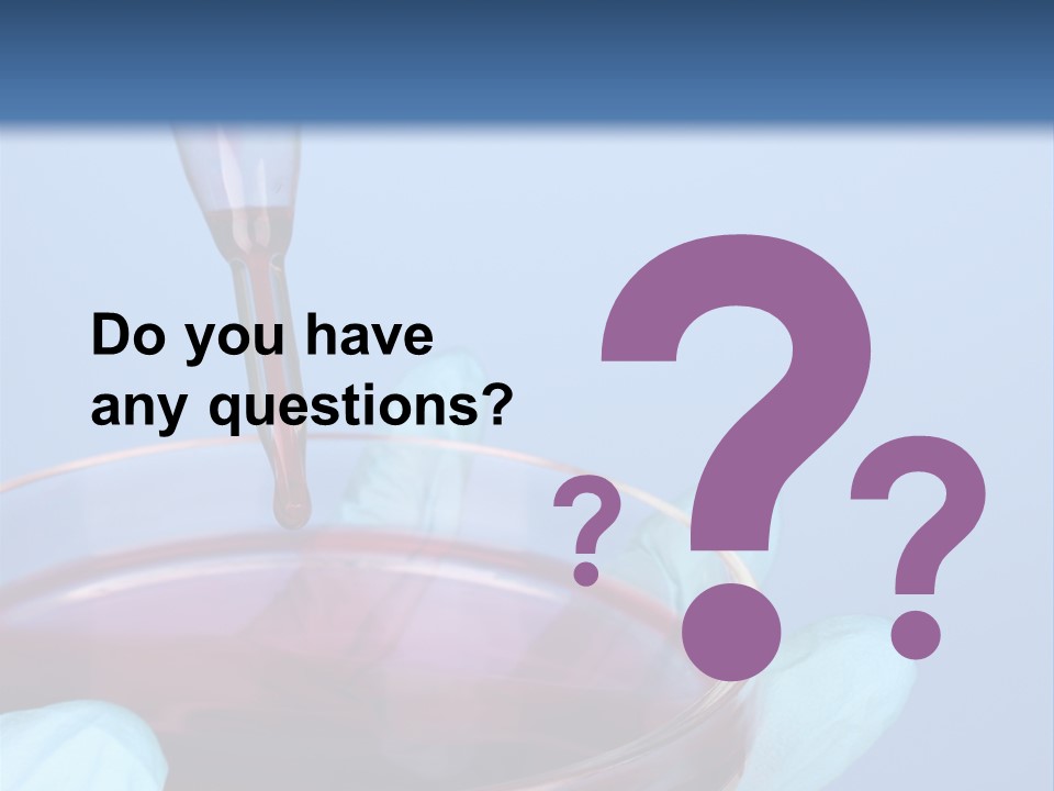A Red Liquid In A Bowl With Gloves On It PowerPoint Template