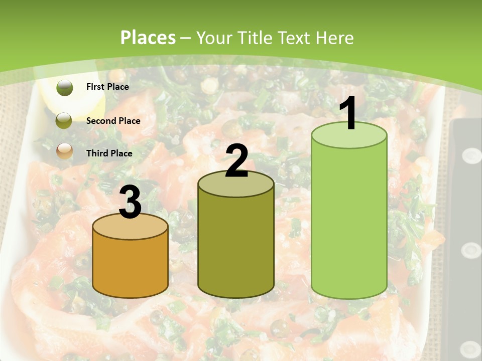 A Plate Of Food On A Table With A Knife And Fork PowerPoint Template