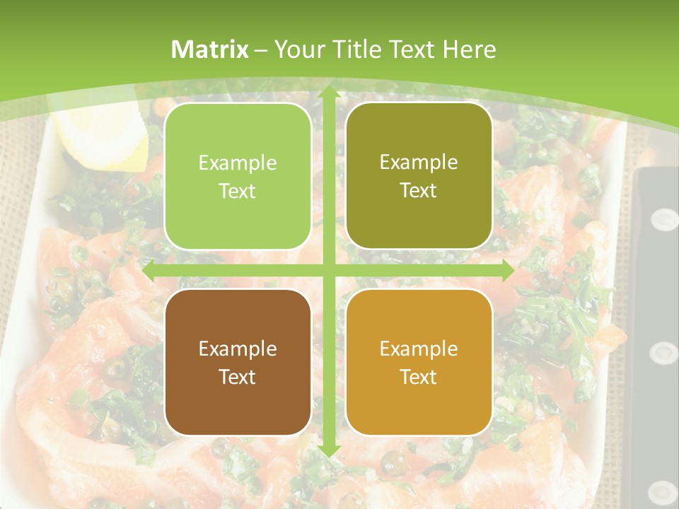 A Plate Of Food On A Table With A Knife And Fork PowerPoint Template