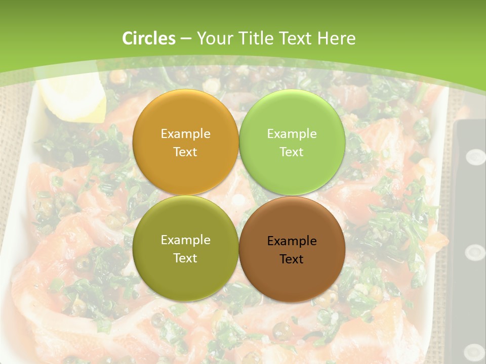 A Plate Of Food On A Table With A Knife And Fork PowerPoint Template
