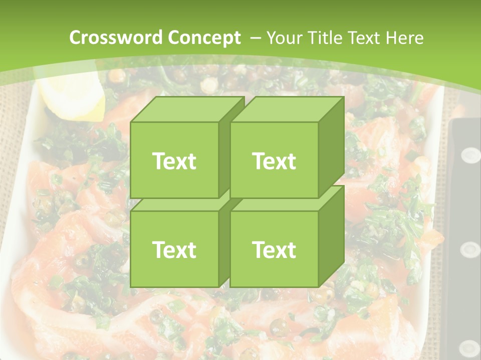 A Plate Of Food On A Table With A Knife And Fork PowerPoint Template