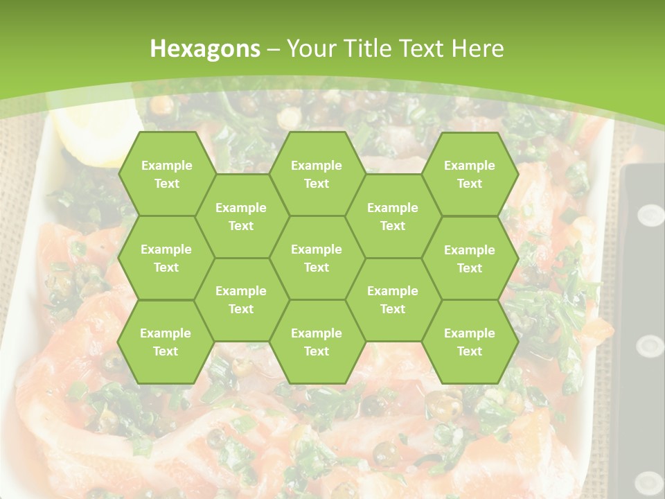 A Plate Of Food On A Table With A Knife And Fork PowerPoint Template