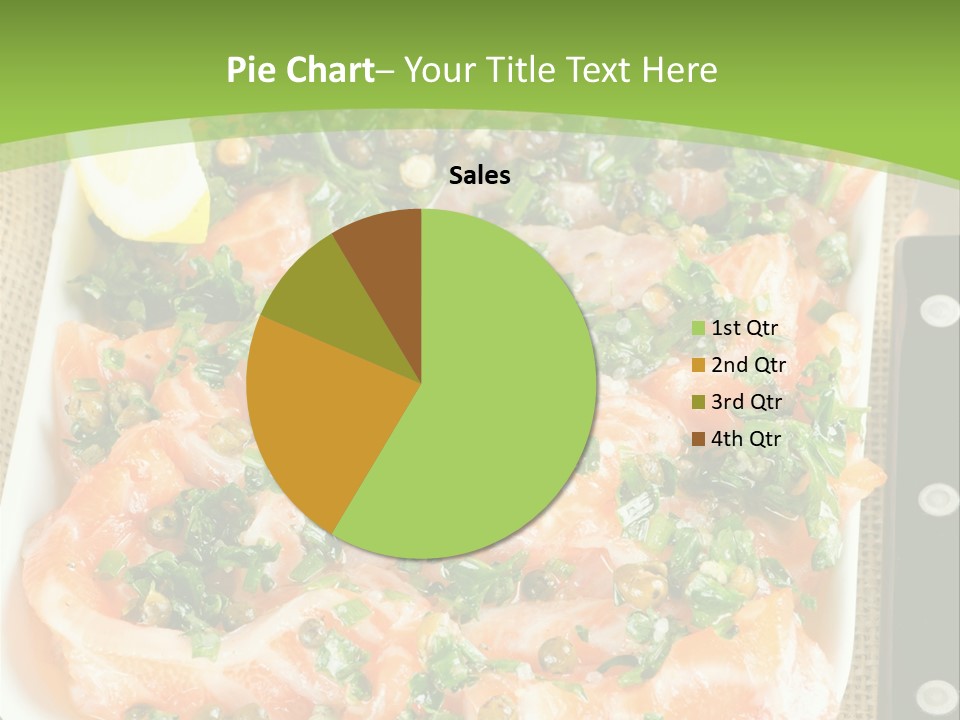 A Plate Of Food On A Table With A Knife And Fork PowerPoint Template