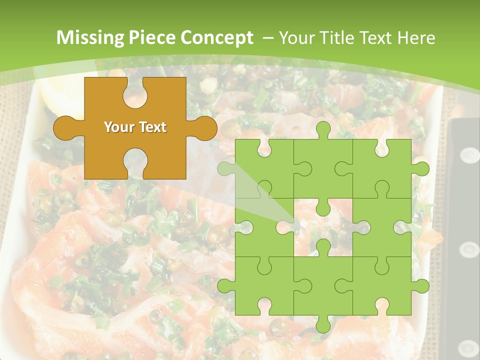 A Plate Of Food On A Table With A Knife And Fork PowerPoint Template