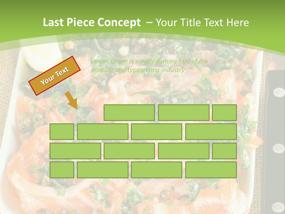 A Plate Of Food On A Table With A Knife And Fork PowerPoint Template