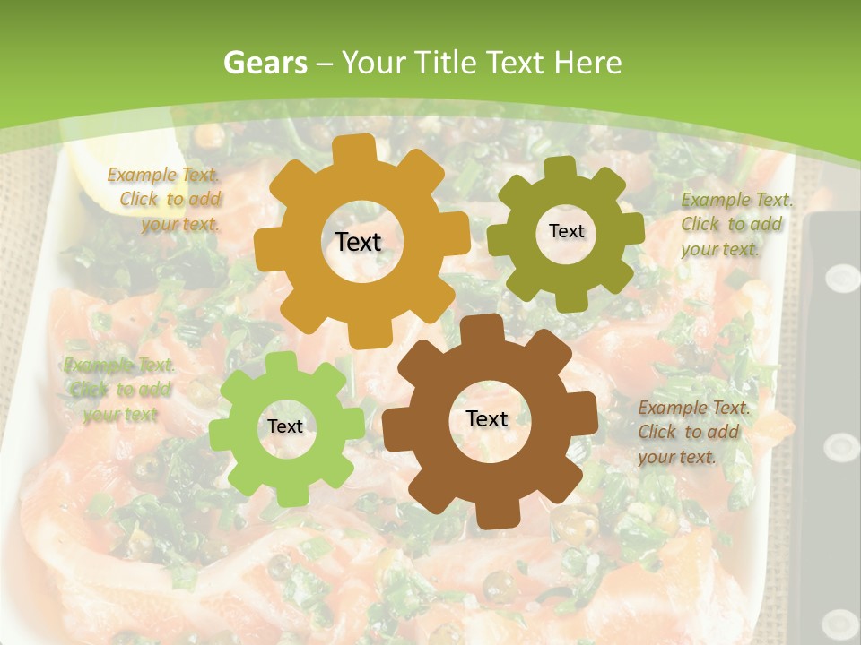 A Plate Of Food On A Table With A Knife And Fork PowerPoint Template