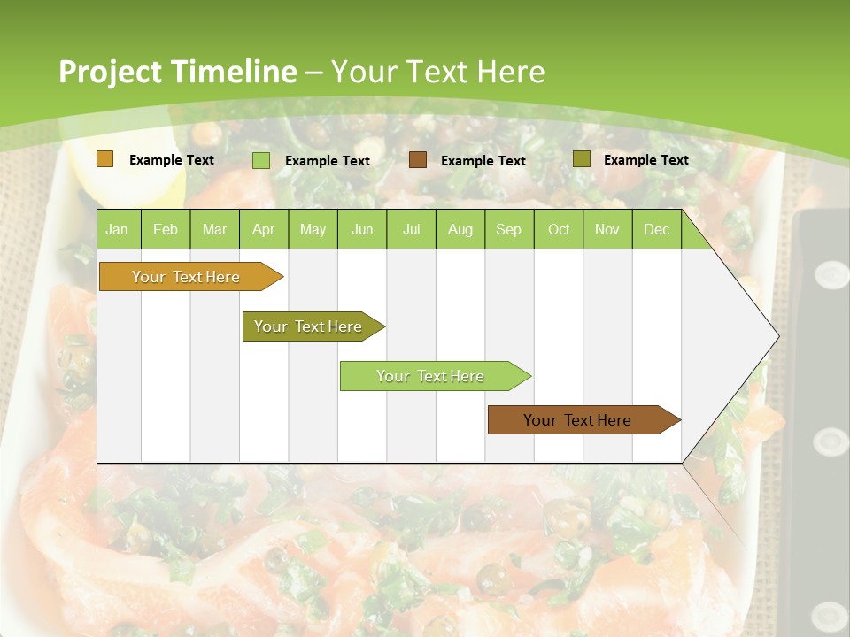 A Plate Of Food On A Table With A Knife And Fork PowerPoint Template