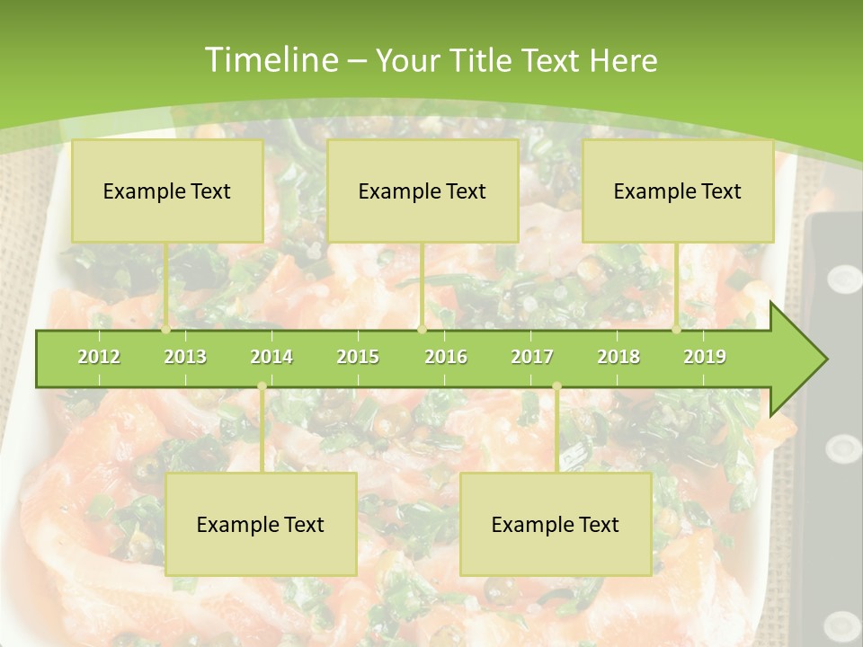 A Plate Of Food On A Table With A Knife And Fork PowerPoint Template