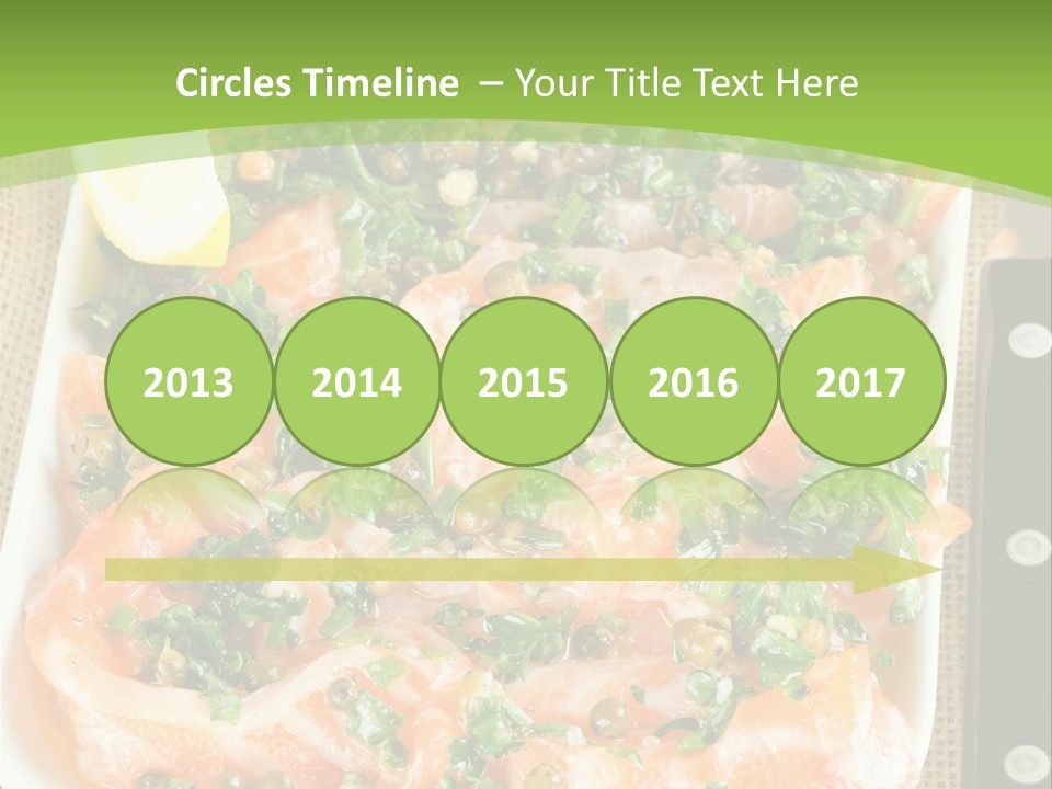 A Plate Of Food On A Table With A Knife And Fork PowerPoint Template
