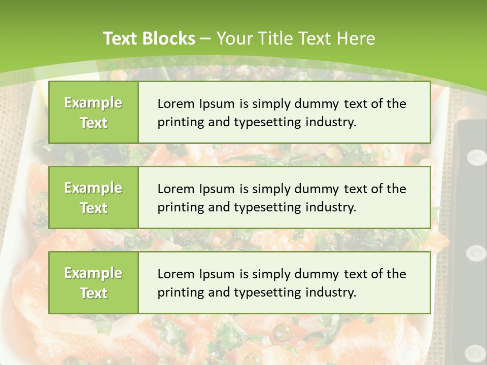 A Plate Of Food On A Table With A Knife And Fork PowerPoint Template