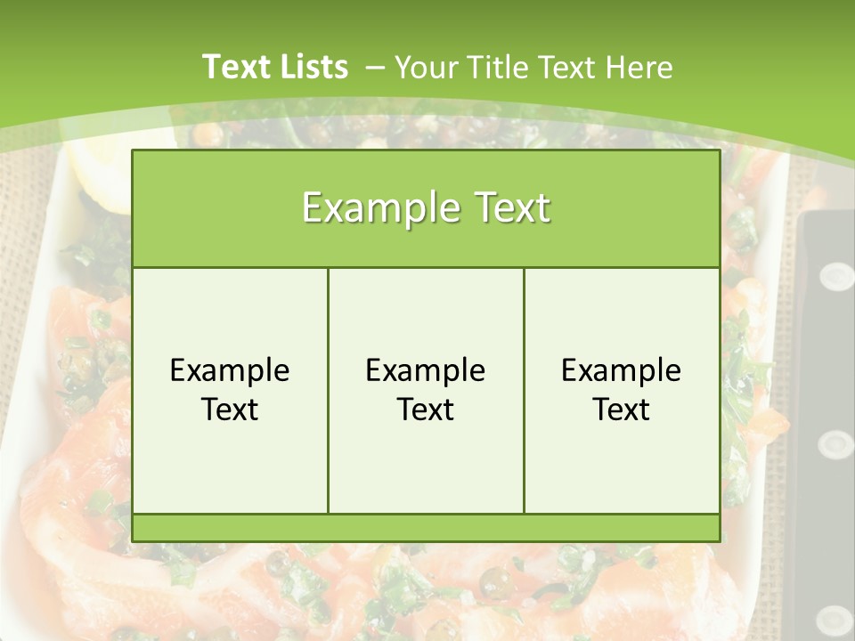A Plate Of Food On A Table With A Knife And Fork PowerPoint Template