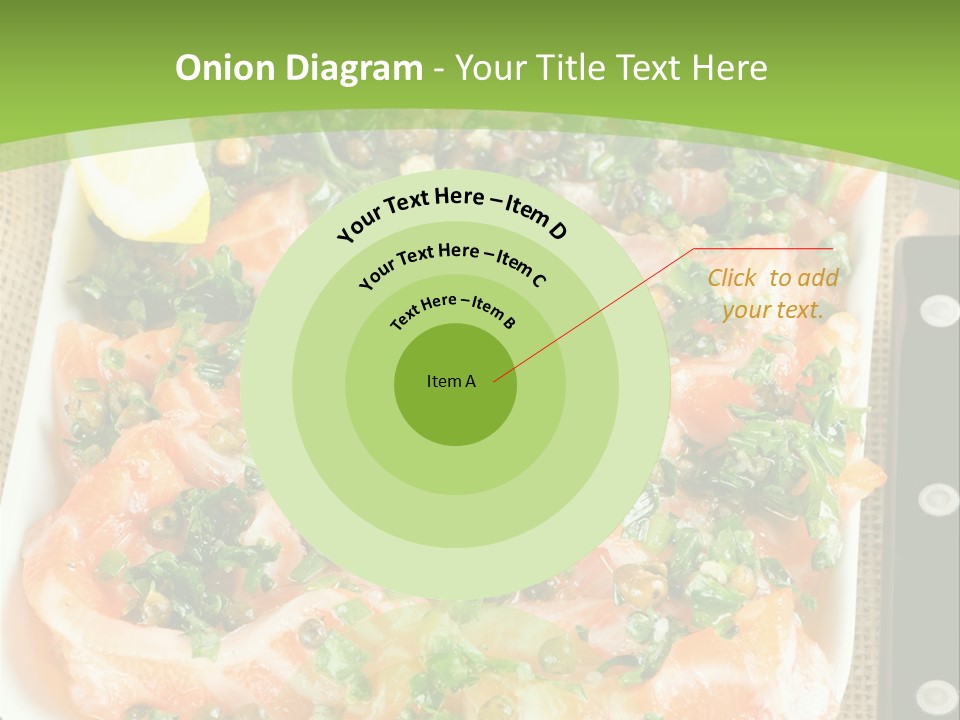 A Plate Of Food On A Table With A Knife And Fork PowerPoint Template