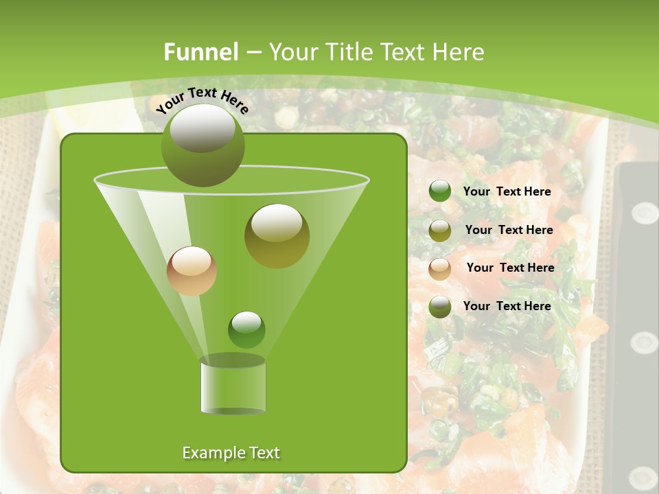 A Plate Of Food On A Table With A Knife And Fork PowerPoint Template