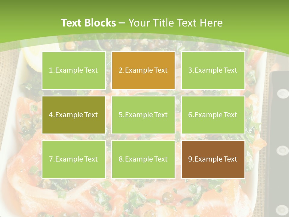 A Plate Of Food On A Table With A Knife And Fork PowerPoint Template