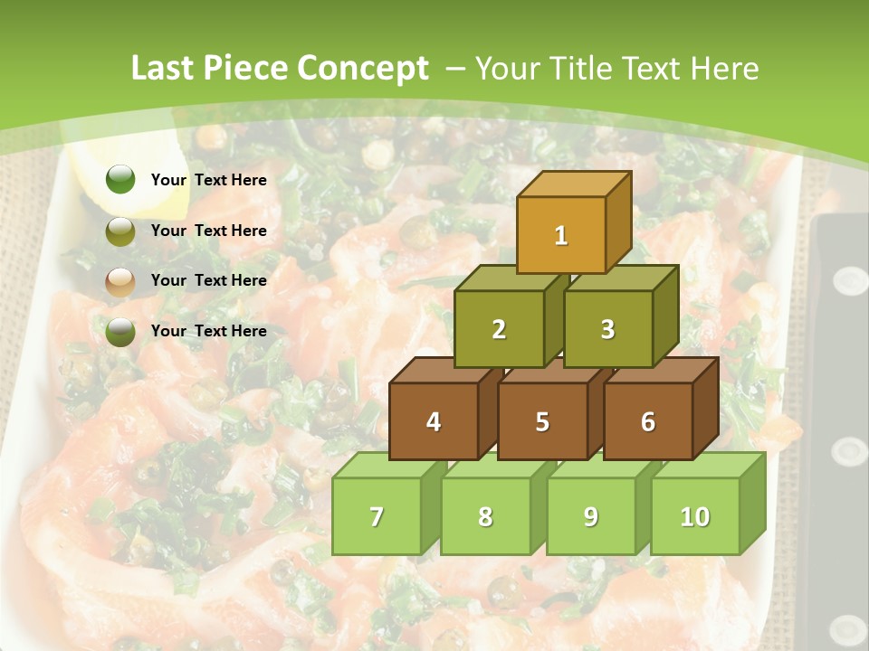 A Plate Of Food On A Table With A Knife And Fork PowerPoint Template