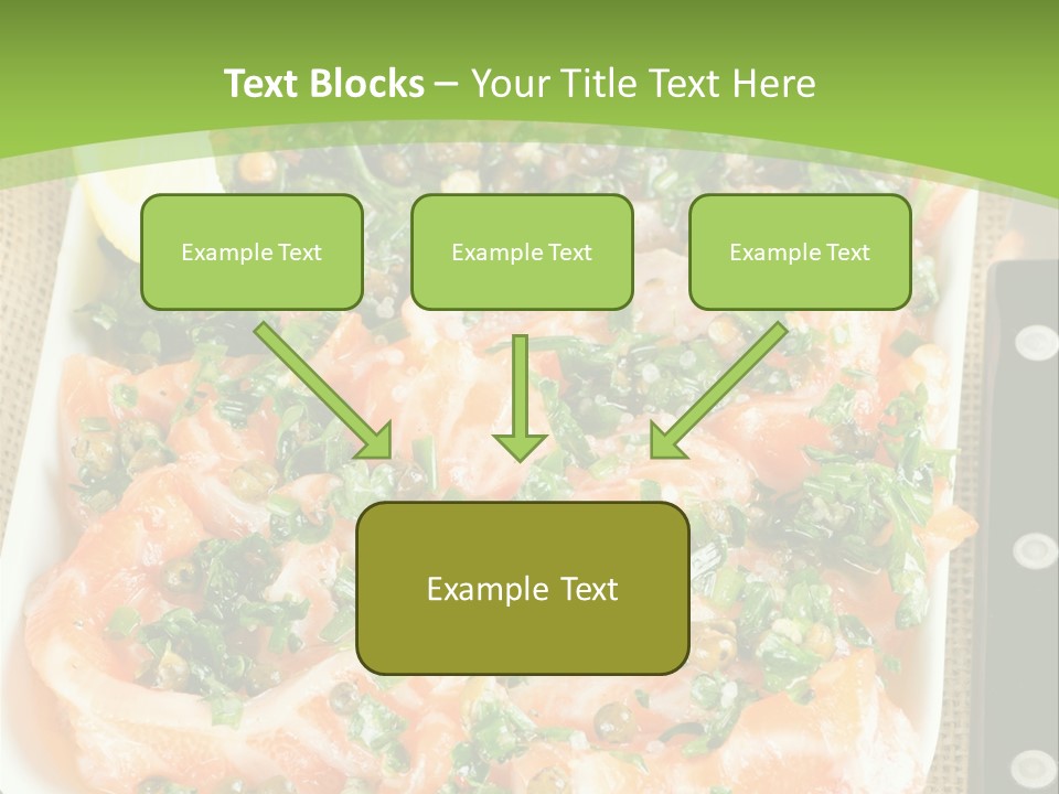 A Plate Of Food On A Table With A Knife And Fork PowerPoint Template