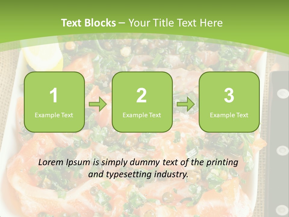A Plate Of Food On A Table With A Knife And Fork PowerPoint Template