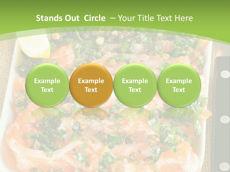 A Plate Of Food On A Table With A Knife And Fork PowerPoint Template