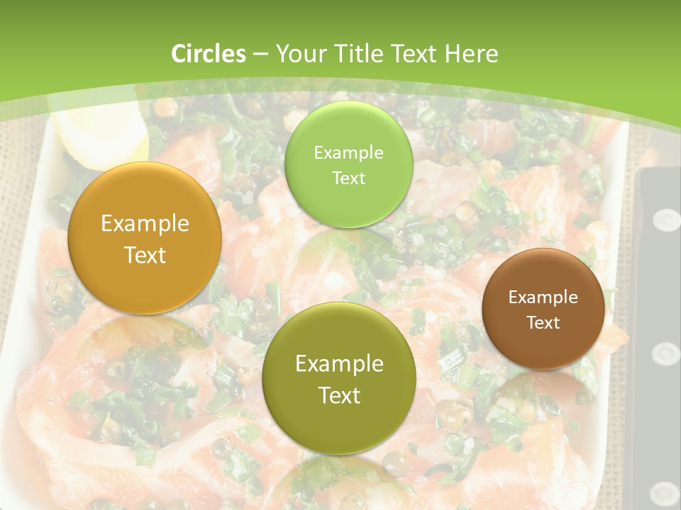 A Plate Of Food On A Table With A Knife And Fork PowerPoint Template