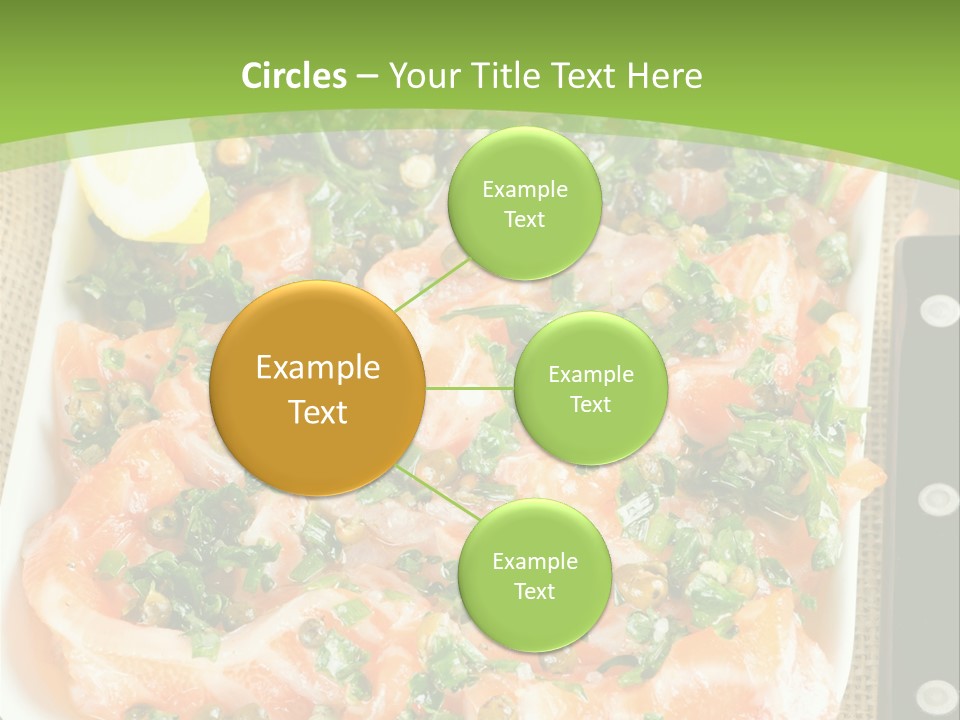 A Plate Of Food On A Table With A Knife And Fork PowerPoint Template