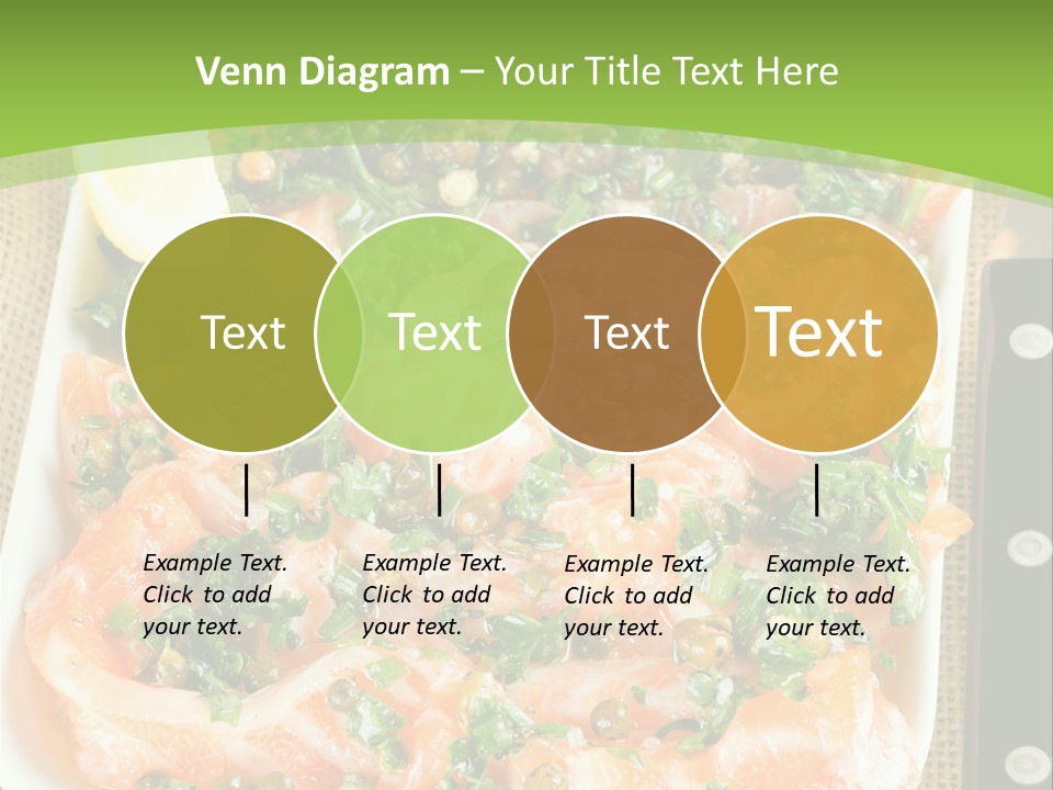 A Plate Of Food On A Table With A Knife And Fork PowerPoint Template