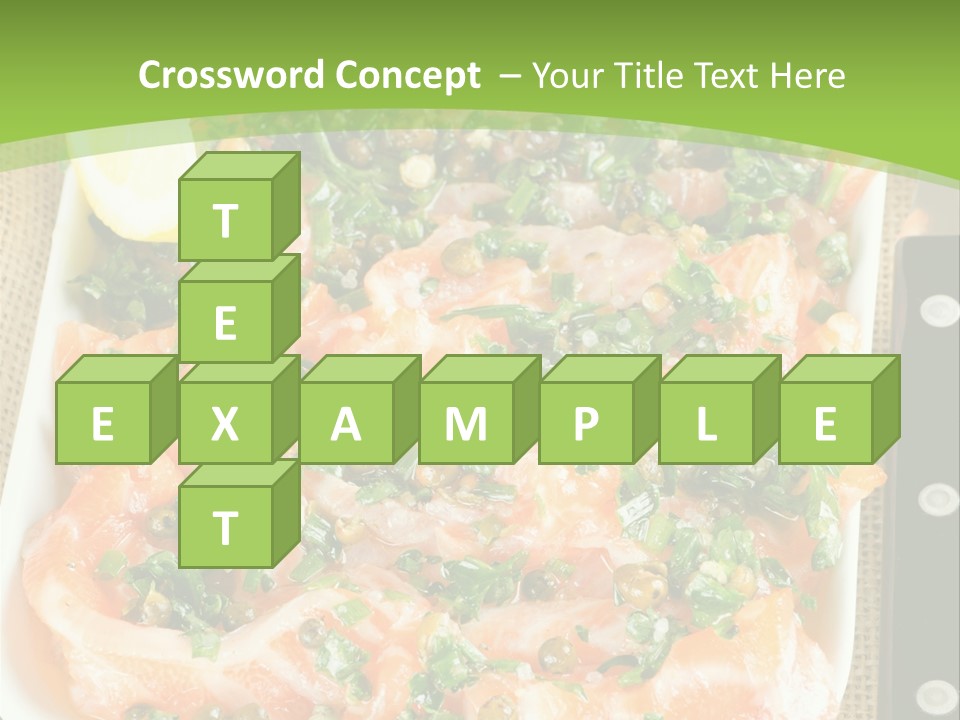 A Plate Of Food On A Table With A Knife And Fork PowerPoint Template