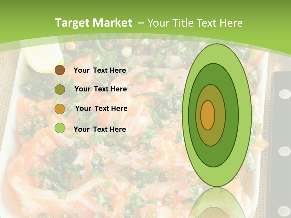 A Plate Of Food On A Table With A Knife And Fork PowerPoint Template