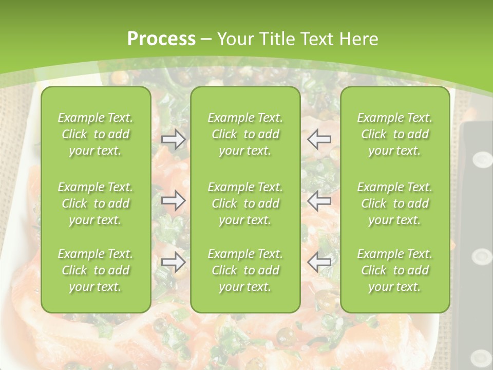 A Plate Of Food On A Table With A Knife And Fork PowerPoint Template