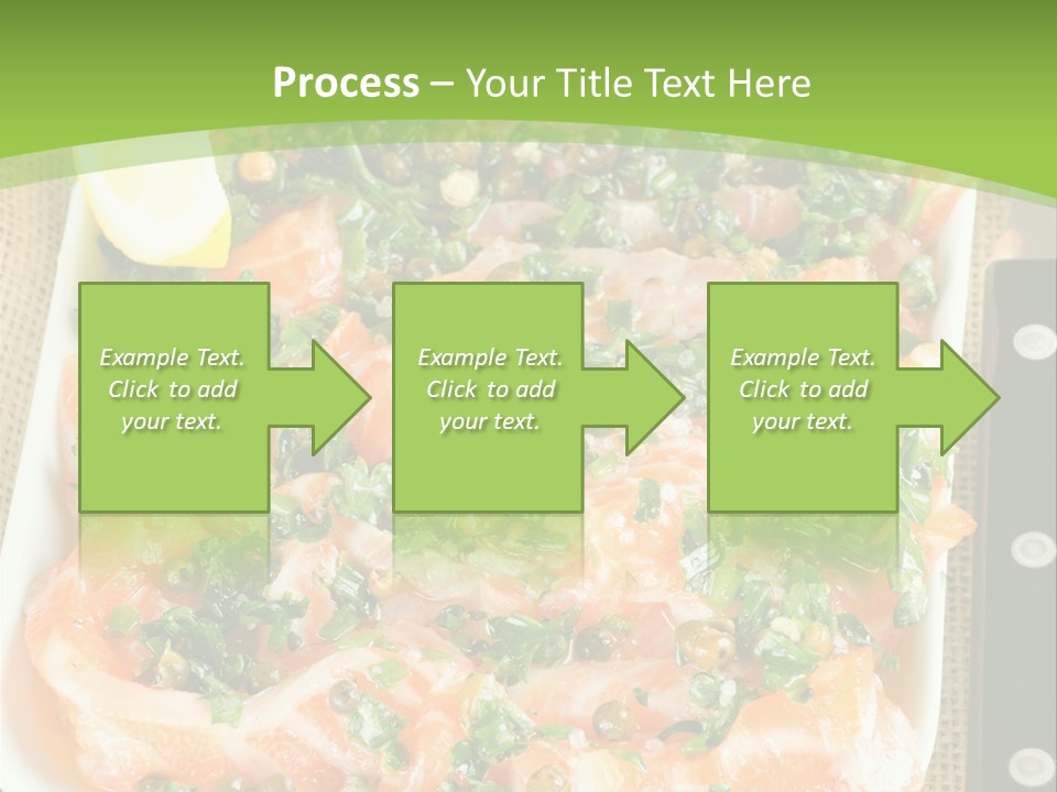A Plate Of Food On A Table With A Knife And Fork PowerPoint Template