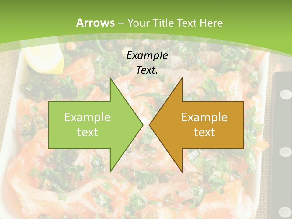 A Plate Of Food On A Table With A Knife And Fork PowerPoint Template