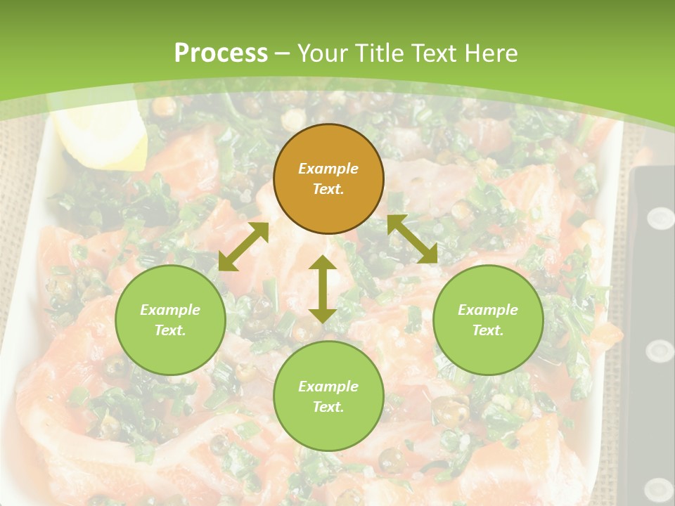A Plate Of Food On A Table With A Knife And Fork PowerPoint Template