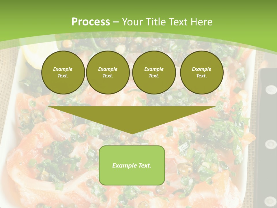 A Plate Of Food On A Table With A Knife And Fork PowerPoint Template