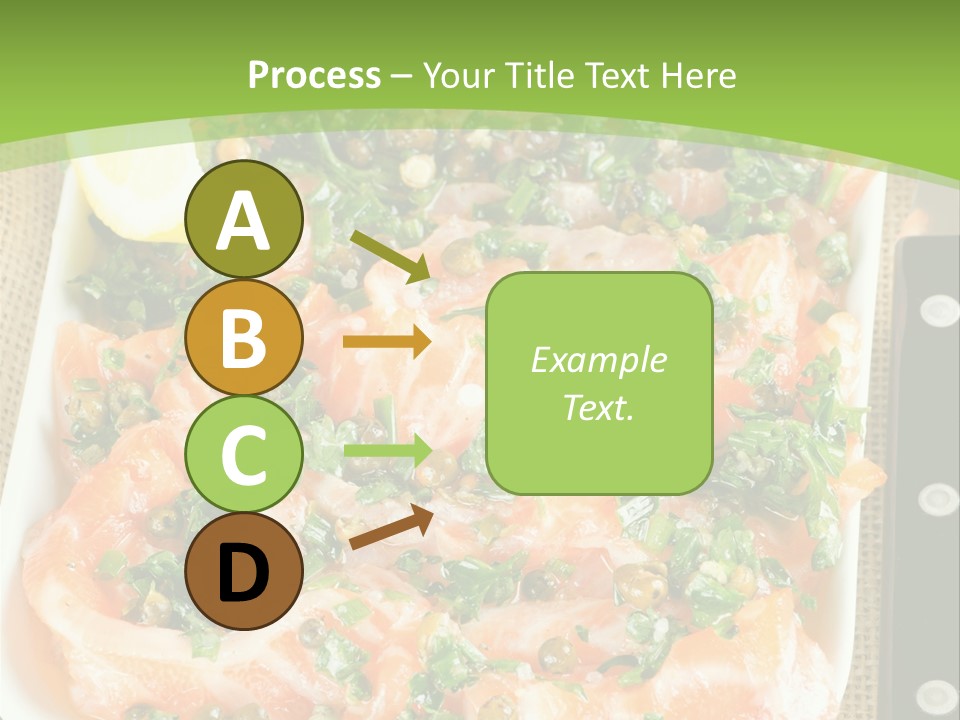 A Plate Of Food On A Table With A Knife And Fork PowerPoint Template
