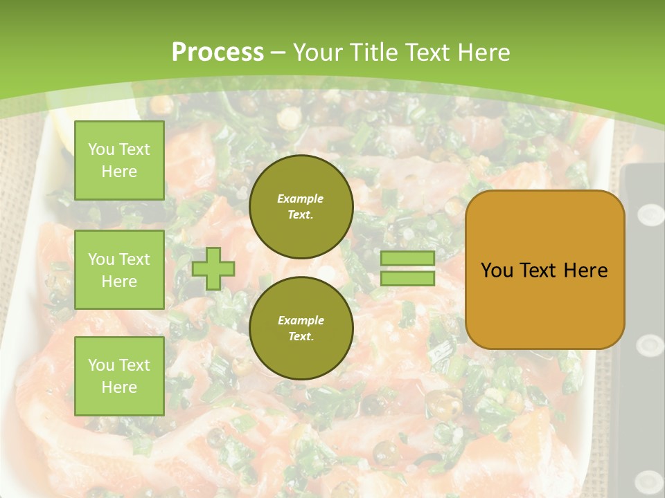 A Plate Of Food On A Table With A Knife And Fork PowerPoint Template