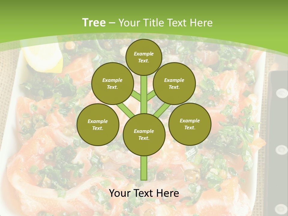 A Plate Of Food On A Table With A Knife And Fork PowerPoint Template