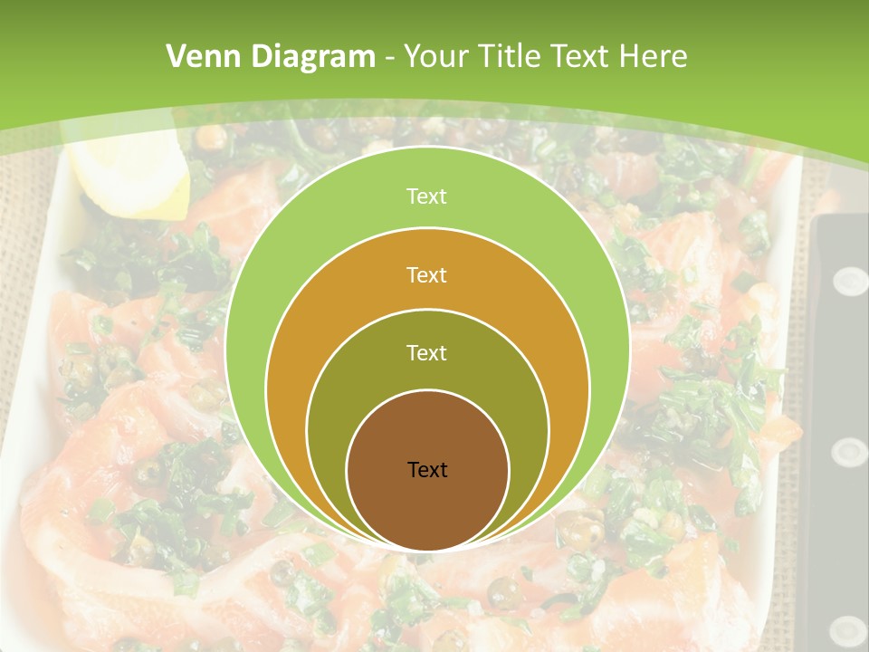 A Plate Of Food On A Table With A Knife And Fork PowerPoint Template