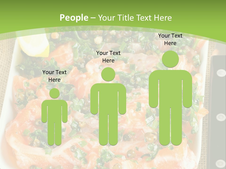 A Plate Of Food On A Table With A Knife And Fork PowerPoint Template