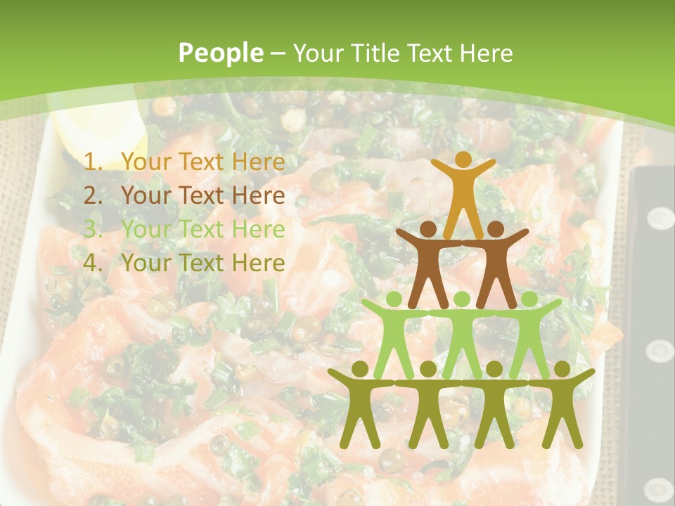 A Plate Of Food On A Table With A Knife And Fork PowerPoint Template