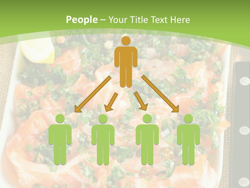 A Plate Of Food On A Table With A Knife And Fork PowerPoint Template