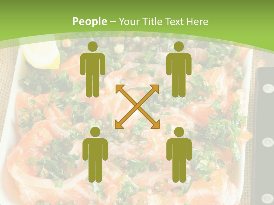 A Plate Of Food On A Table With A Knife And Fork PowerPoint Template