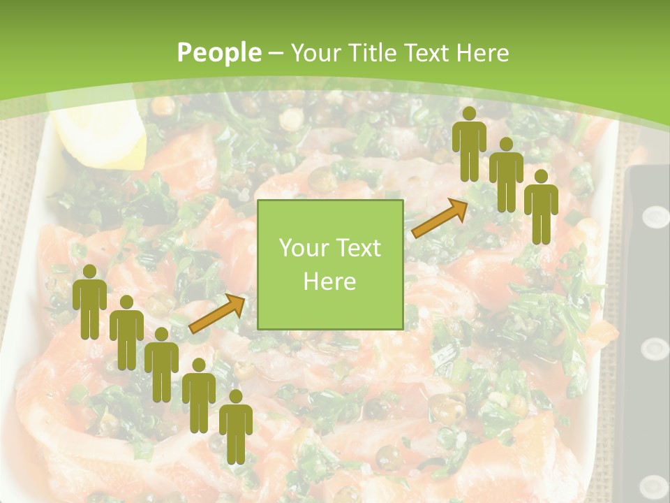 A Plate Of Food On A Table With A Knife And Fork PowerPoint Template