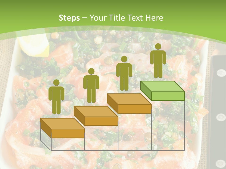 A Plate Of Food On A Table With A Knife And Fork PowerPoint Template
