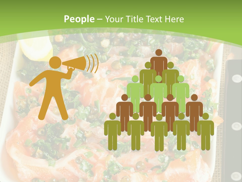 A Plate Of Food On A Table With A Knife And Fork PowerPoint Template