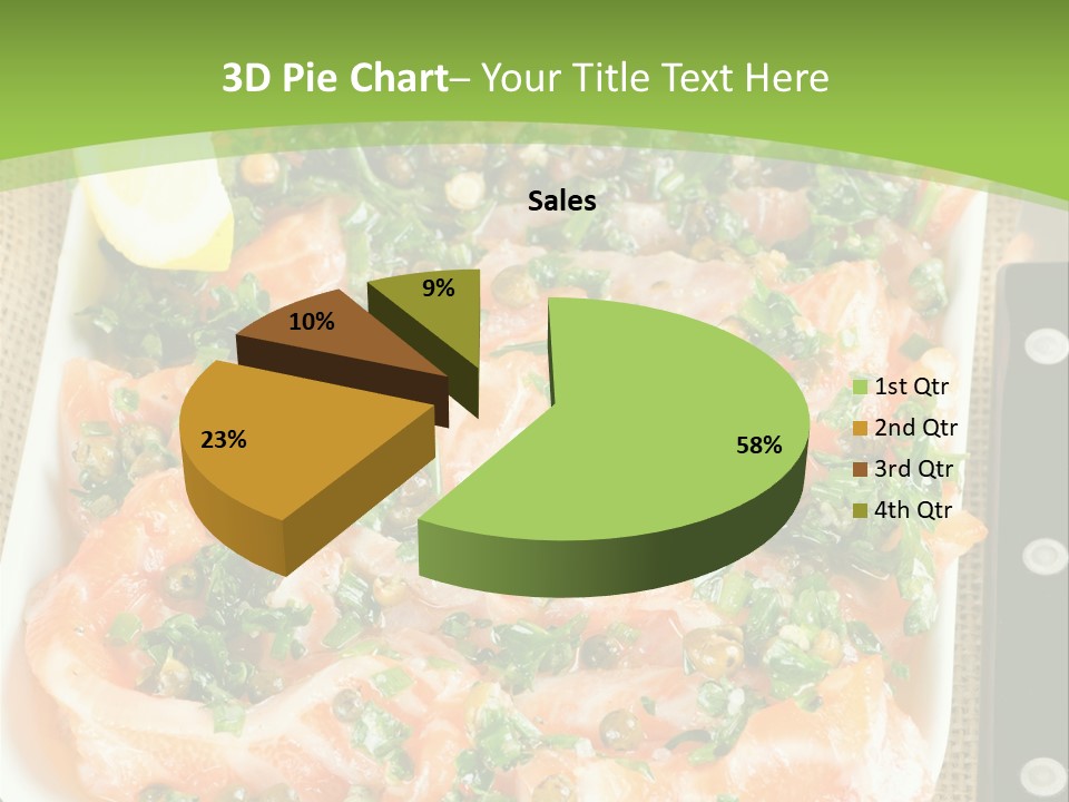 A Plate Of Food On A Table With A Knife And Fork PowerPoint Template