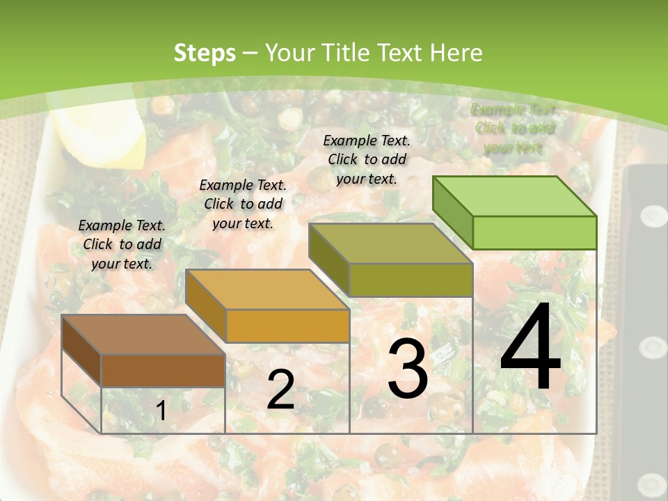 A Plate Of Food On A Table With A Knife And Fork PowerPoint Template